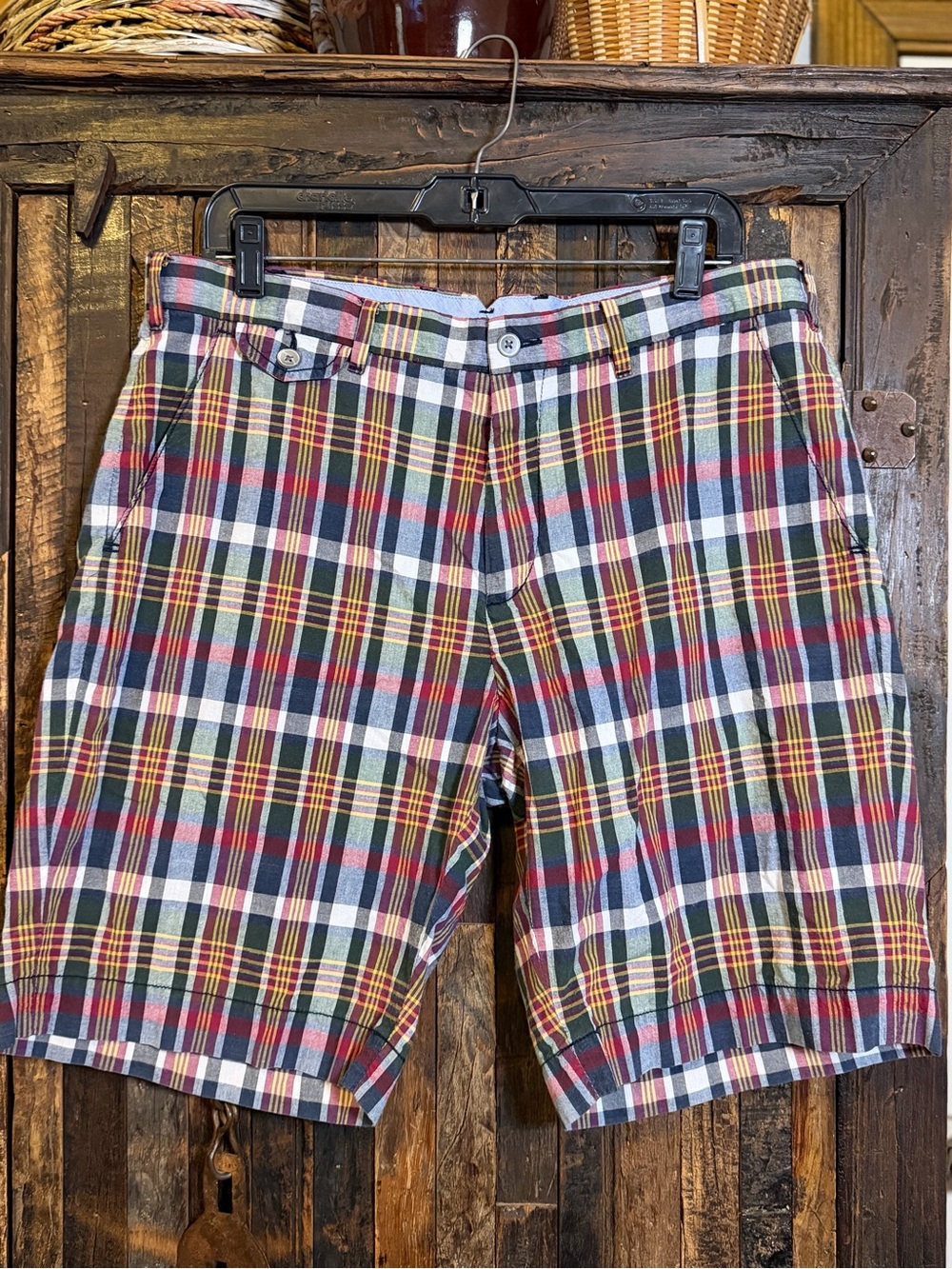Y2K Polo Ralph Lauren Authentic Surplus Plaid Madras Shorts Men’s 34 Preppy